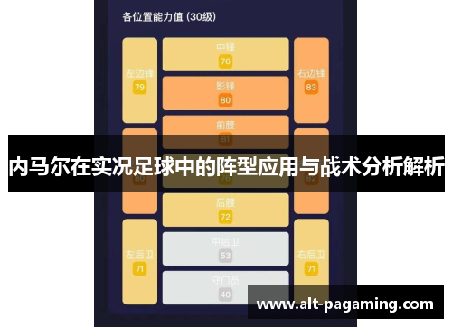 内马尔在实况足球中的阵型应用与战术分析解析 内马尔在实况足球中的阵型应用与战术分析解析